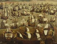 L'Invincible Armada combattant des vaisseaux anglais, en août 1588. Par la suite, les Espagnols annulèrent leur projet d’invasion de l’Angleterre. © Wikimedia Commons, DP