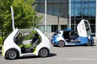 Les navettes autonomes EZ-Pod et Zoe Cab. © Renault