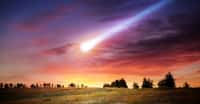 Un bolide est un météoroïde de grande taille qui laisse dans le ciel une trace lumineuse persistante. Image d'artiste inspirée d'éléments fournis par la Nasa. © Triff, Shutterstock