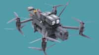 D’une allure rudimentaire, le drone est conçu pour porter une bombe et s’écraser sur sa cible. © Min. Déf. Ukraine