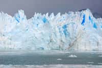 Sur les côtes de l'Antarctique, les falaises de glace s'écroulent parfois, accélérant la fonte. Ce phénomène est difficilement quantifiable. Un nouveau modèle le prend mieux en compte. Il en conclut que la montée du niveau de la mer sera plus importante que prévu. © meunierd, Shutterstock