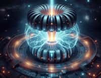 Une vue d'un réacteur de fusion thermonucléaire par l'IA.  © 2024 Microsoft Corporation