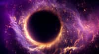 Une vue d'artiste de la matière d'une étoile alimentant le disque d'accrétion d'un trou noir supermassif. © yamonstro, Adobe Stock