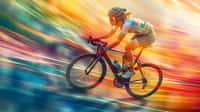 Près de 300 km/h à vélo ! Un exploit à ne pas chercher à égaler. © OleksandrZastrozhnov, Adobe Stock (image générée avec IA)