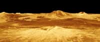 Les volcans de Vénus vus par le radar de la sonde Magellan. © Nasa