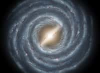 Une vue d'artiste de notre Galaxie, la Voie lactée, une spirale barrée. © Nasa