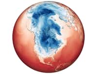 La vague de froid venue de l'Arctique s'apprêtant à balayer l'Amérique du Nord le 29 janvier 2019. © Nasa