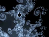La révolution des ordinateurs a permis d'explorer le contenu de travaux portant sur les équations différentielles et l'analyse complexe du début du XXe siècle. D'étonnantes figures géométriques sont alors apparues, comme celle que l'on voit sur cette image, et qui découle des travaux du mathématicien Benoît Mandelbrot. Il les a baptisées fractales. On les retrouve dans des domaines inattendus en physique. Aujourd'hui, c'est en relativité générale avec la physique de l'horizon des trous noirs. © Wikipédia, cc by sa 3.0