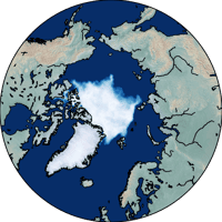 Illustration de la surface glacée à la fin de l'été arctique en septembre 2019, soit 40 ans après. © Dirk Notz