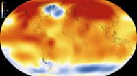 Carte des anomalies de température en 2015 en degré Fahrenheit. © Scientific Visualization Studio, Goddard Space Flight Center