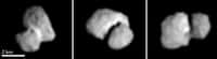 La comète 67P/Churyumov-Gerasimenko (67P/C-P) photographiée le 20 juillet à seulement 5.500 km de distance par Rosetta. Les images ont été capturées avec 2 heures d’intervalle. La résolution est de 100 mètres par pixel. © Esa, Rosetta, MPS pour Osiris, UPD, Lam, IAA, SSO, Inta, UPM, DASP, Ida