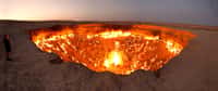 Le cratère enflammé de la Porte de l’Enfer au Turkménistan. © Tormod Sandtorv, Wikimedia Commons, CC by-sa 2.0