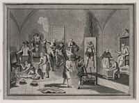 Prison espagnole lors de l'Inquisition, artiste inconnu. © Wellcome Images, Wikimedia Commons, CC by-sa 4.0