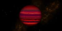 Vue d’artiste de Wise 0855, la quatrième étoile la plus proche du Soleil, comme si nous pouvions la voir de près dans l’infrarouge. C'est en fait une naine brune, qui ne brille pas dans le visible. © Joy Pollard, Gemini Observatory, Aura