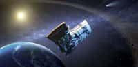 Wise (Wide-field infrared survey explorer, en français « Explorateur à grand champ pour l'étude dans l'infrarouge ») est un télescope spatial américain dont la mission consiste à réaliser une cartographie complète des sources infrarouges afin de repérer en particulier les astéroïdes comme les géocroiseurs, les étoiles peu visibles proches du Soleil et les étoiles de notre Galaxie masquées en lumière visible derrière des nuages interstellaires comme c'est le cas avec certains amas ouverts d'étoiles. © Nasa, JPL-Caltech