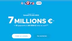 Loto FDJ : Tentez de gagner le jackpot de 7 millions € ce samedi 13 août