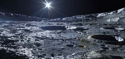 Dans les échantillons lunaires rapportés par Chang'e 5, la présence d'un minéral hydraté. © Jhon, Adobe Stock
