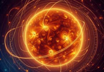 Le Soleil et ses taches vus par une IA. © IA BING Designer Microsoft Corporation    