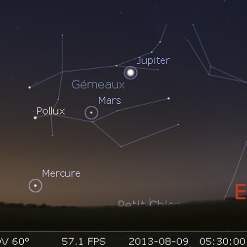 Mercure, Mars et Jupiter sont alignées dans le ciel