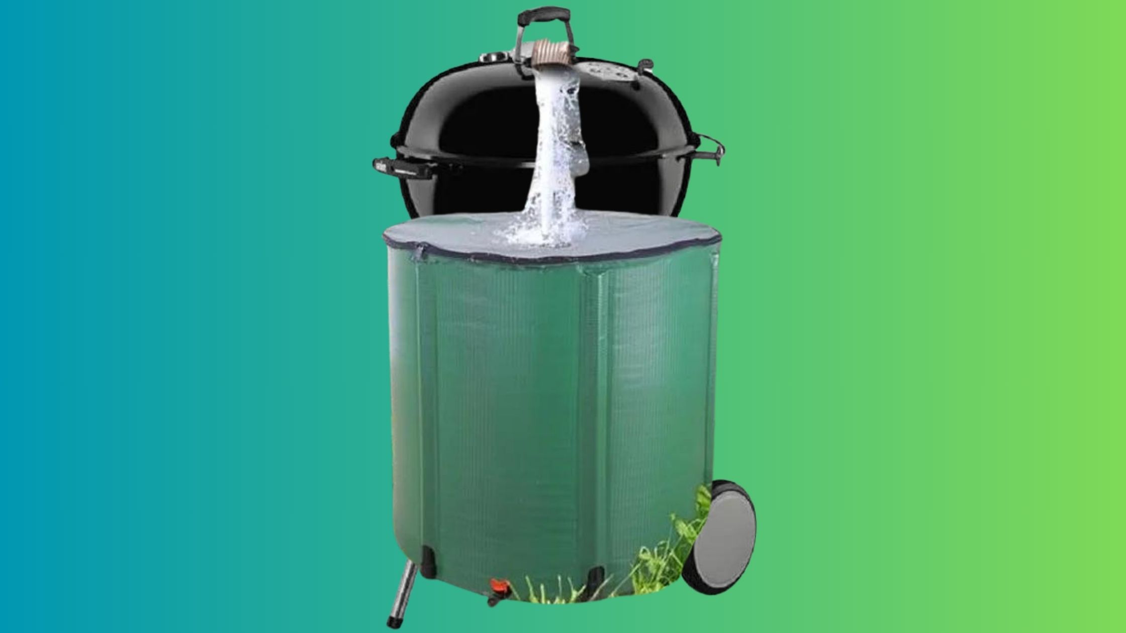 Le récupérateur d'eau pliable ALIGHTUP est idéal pour stocker les eaux pluviales © Cdiscount