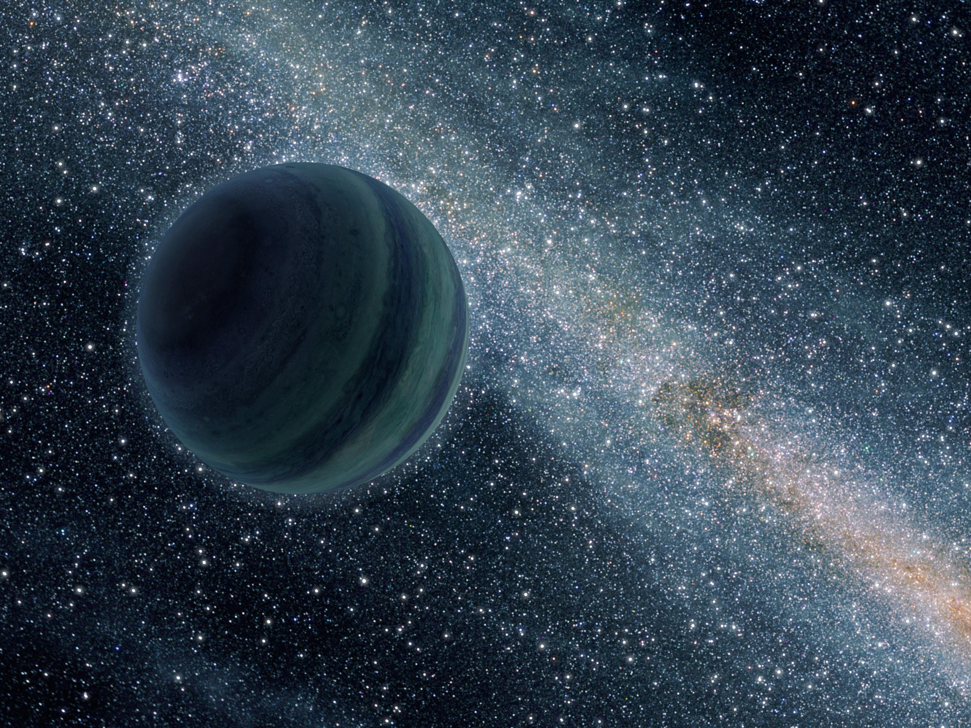 Vue d'artiste d'une planète flottante de la taille de Jupiter. © Nasa, JPL-Caltech.