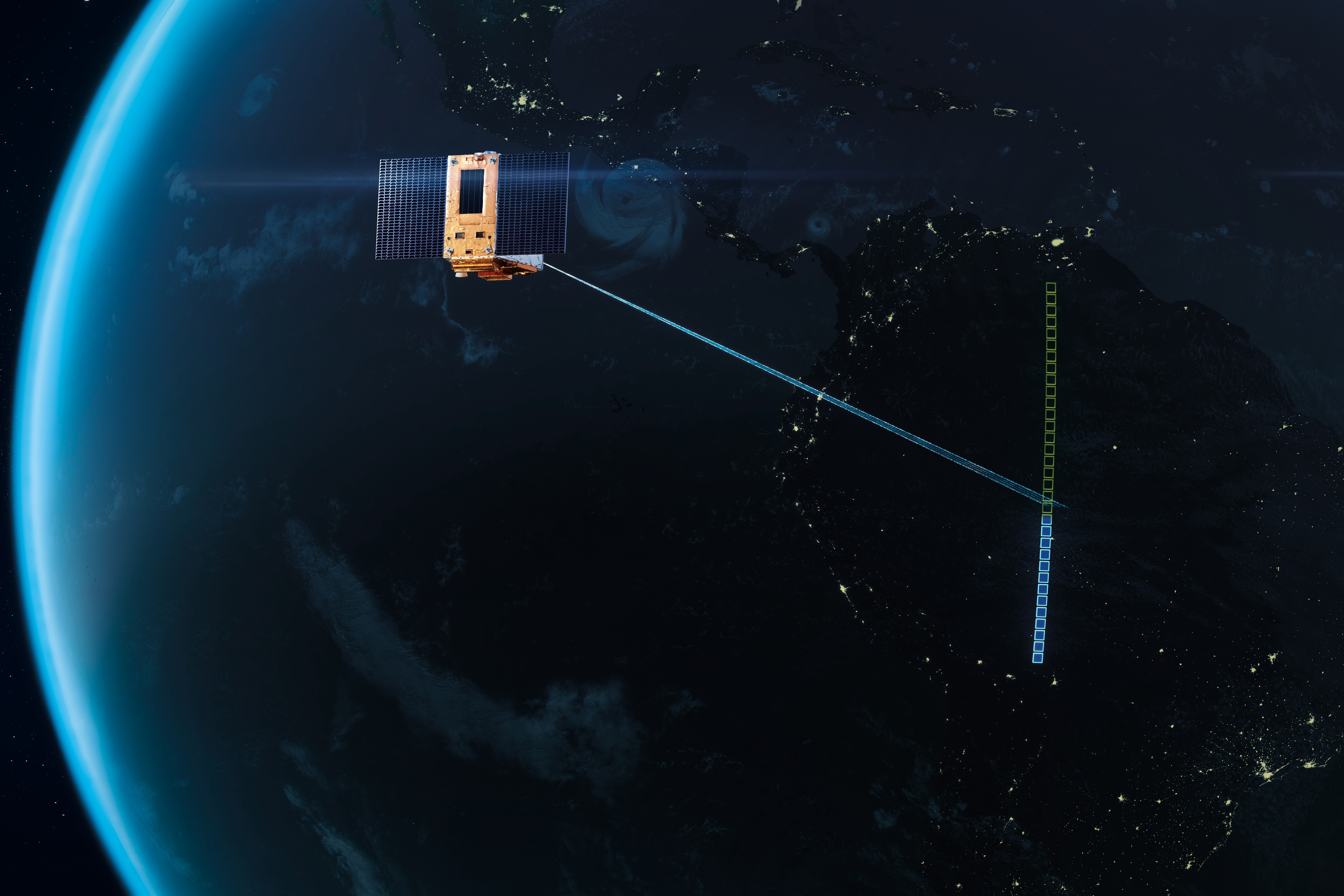 Vue d'artiste d'un satellite CO3D. © Cnes, Reactive Prod 2025