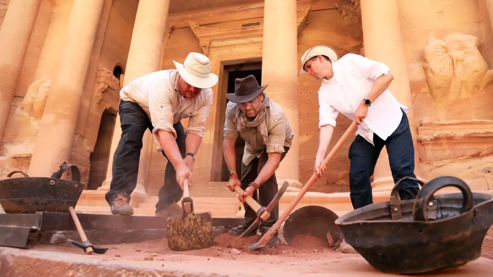 Les récentes fouilles à Petra ont été couvertes par l’émission « Expedition Unknown », de la chaîne Discovery. © Discovery Channel