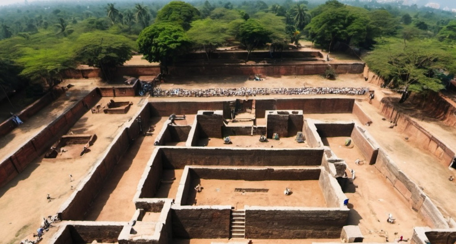 Image générée par IA d’un site de fouilles dans le sud de l’Inde. © OpenArt.ai