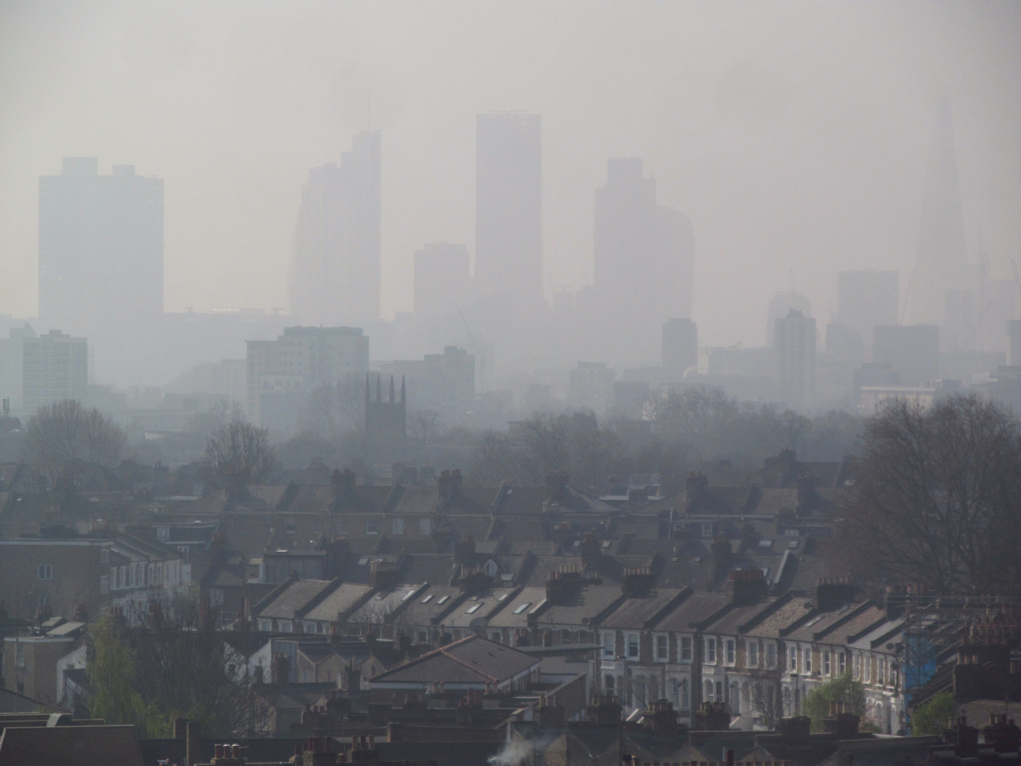 Dans les grandes villes, les particules polluantes contiennent des gènes d’antibiorésistance. © David Holt, Flickr