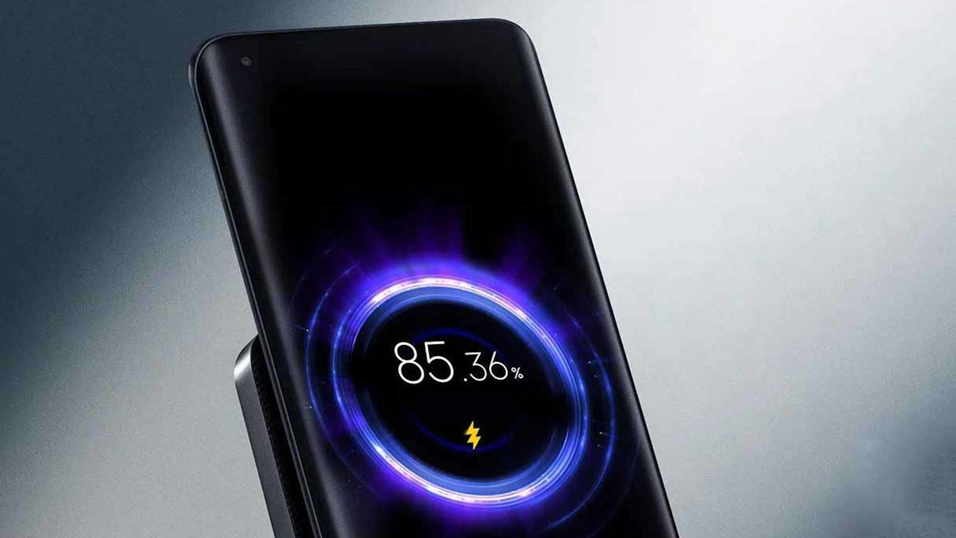 Environ 8 minutes pour recharger un smartphone à 100 %. Sans fil. © Xiaomi