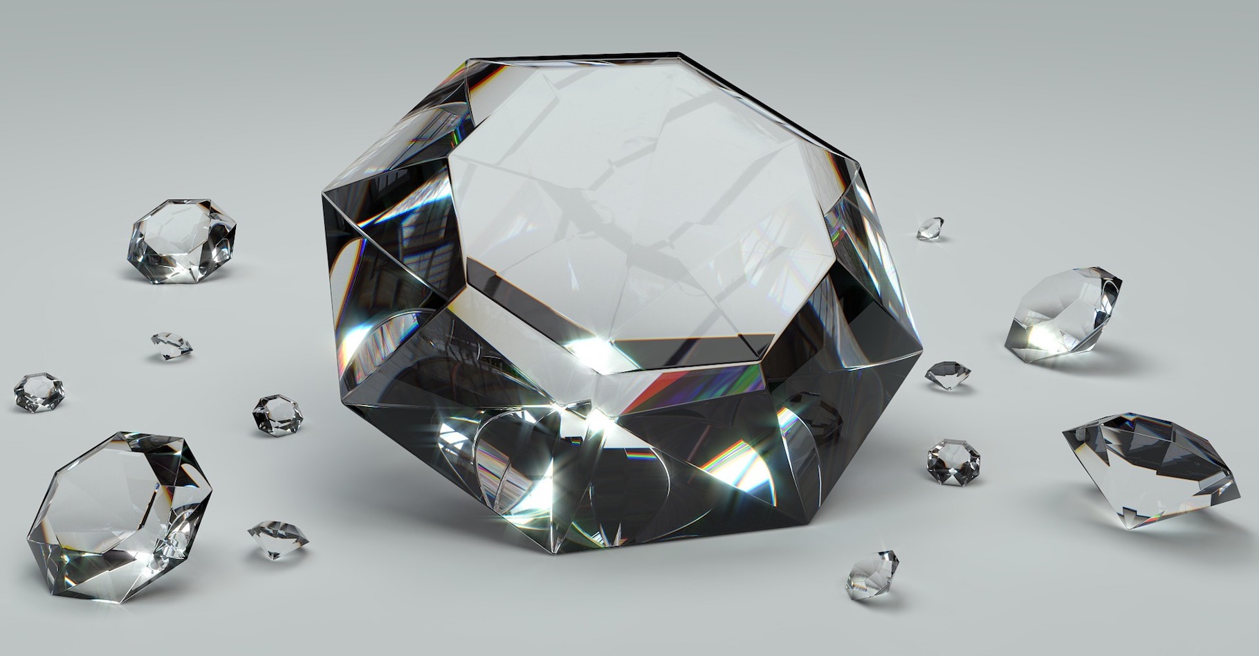 Les diamants sont qualifiés de « métastables » car, dans des conditions normales, leur évolution n’est pas perceptible à l’échelle humaine. Toutefois, lorsque températures et pressions augmentent, les choses changent… © ColiN00B, Pixabay, CC0, DP