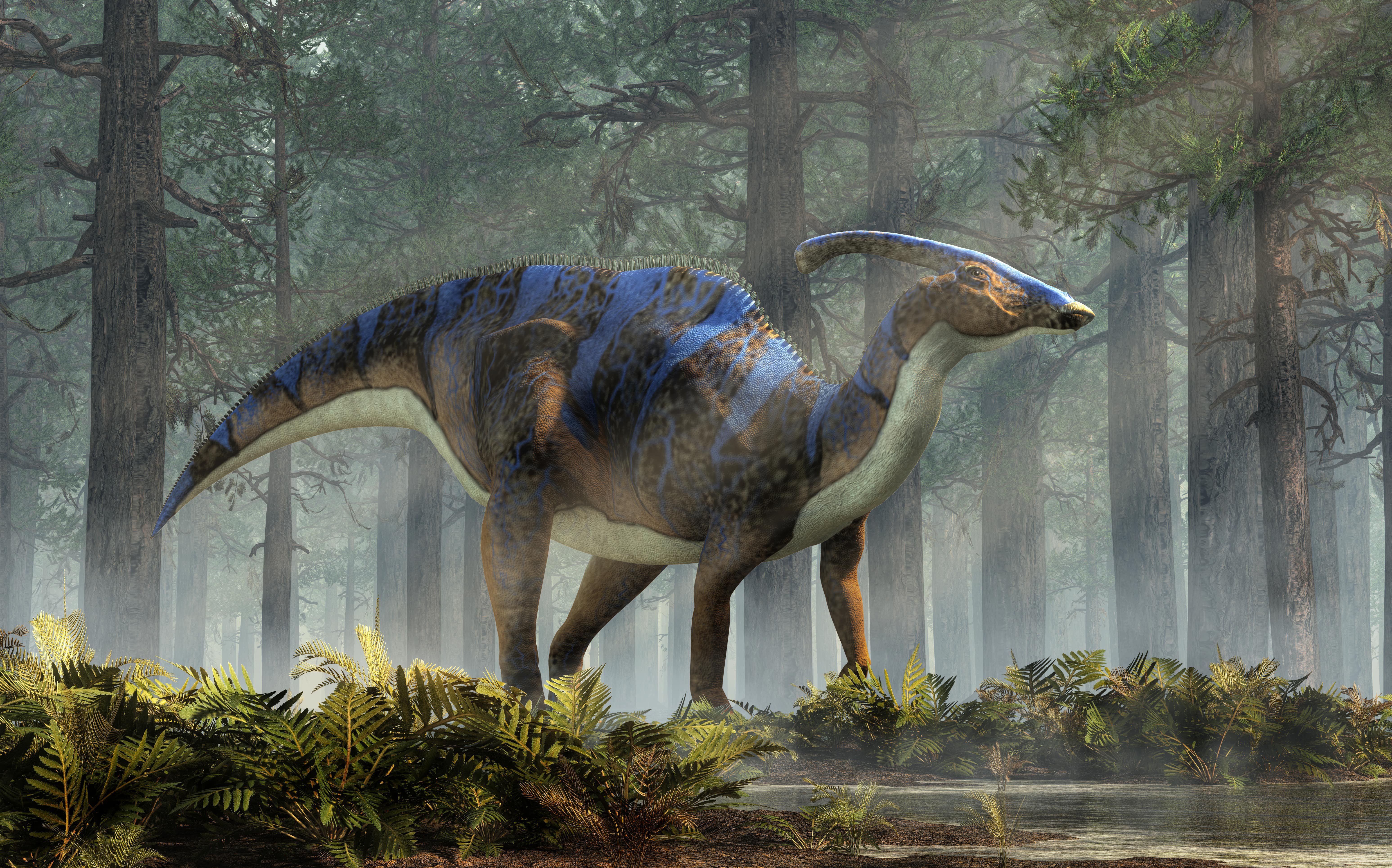 Le Parasaurolophus pesait environ 2,5 tonnes. © Daniel, Adobe Stock