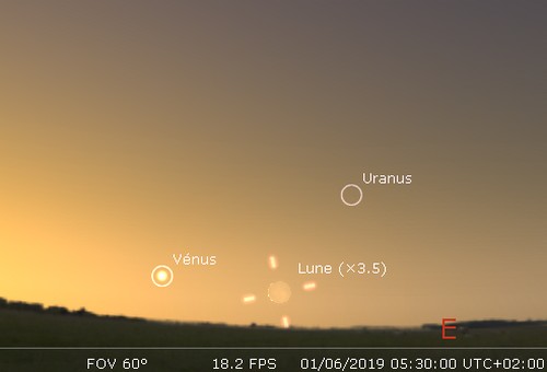 La Lune en rapprochement avec Vénus