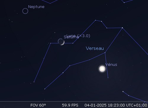 La Lune occulte Saturne