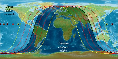 Éclipse totale de Lune visible en Amérique du Nord, Asie, Océanie, et Australie