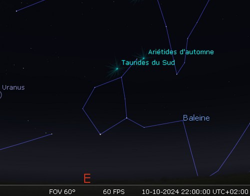 Maximum de l'essaim météoritique des Taurides sud