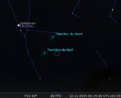 Maximum de l'essaim météoritique des Taurides nord