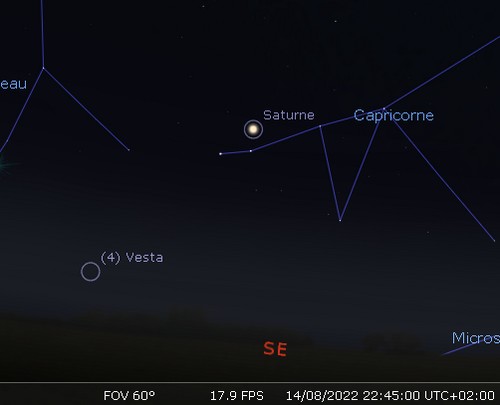 La planète Saturne est en opposition