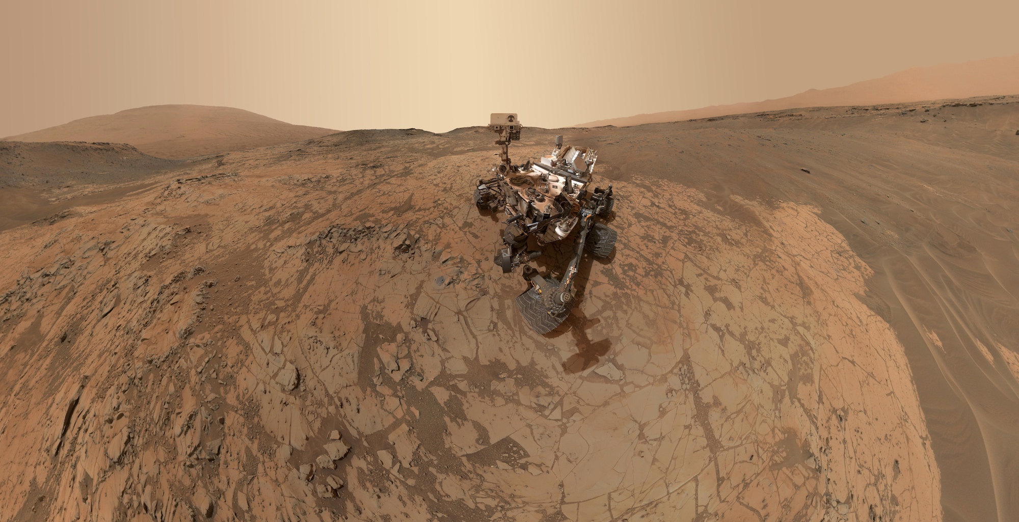 Selfie de Curiosity sur le site de Mojave