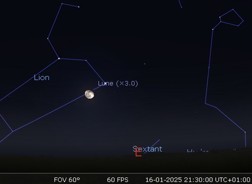 La Lune en rapprochement avec Régulus