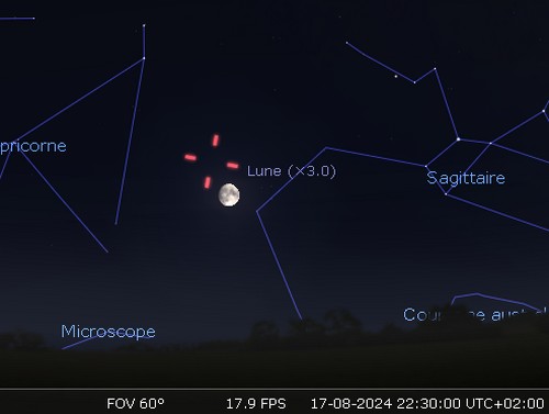 La Lune en rapprochement avec Pluton