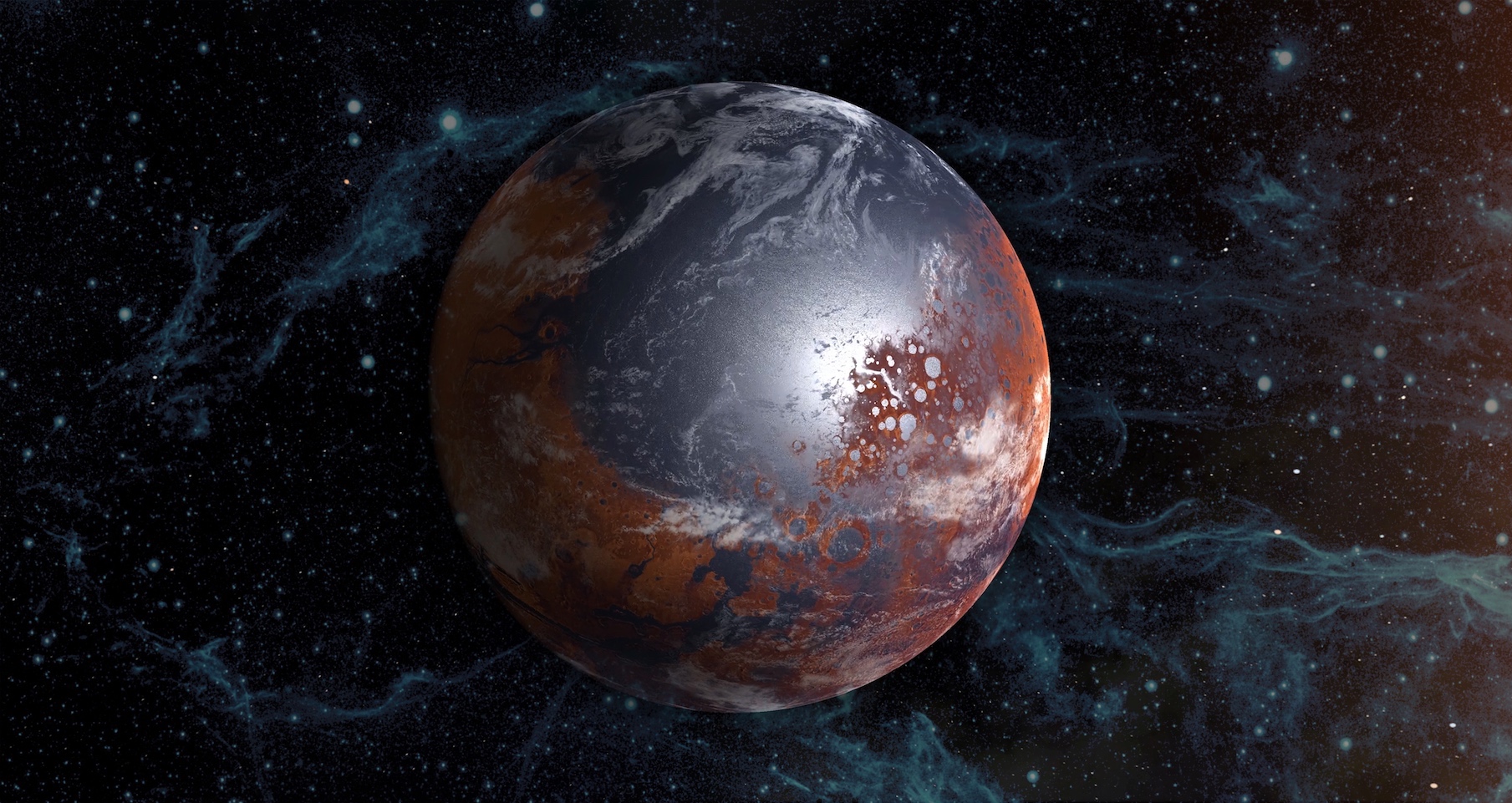 Le climat qui règne sur Mars que nous connaissons aujourd’hui est sans rapport avec celui qui régnait sur la Planète rouge. Des microbes pourraient être responsables de ce changement. © elen31, Adobe Stock