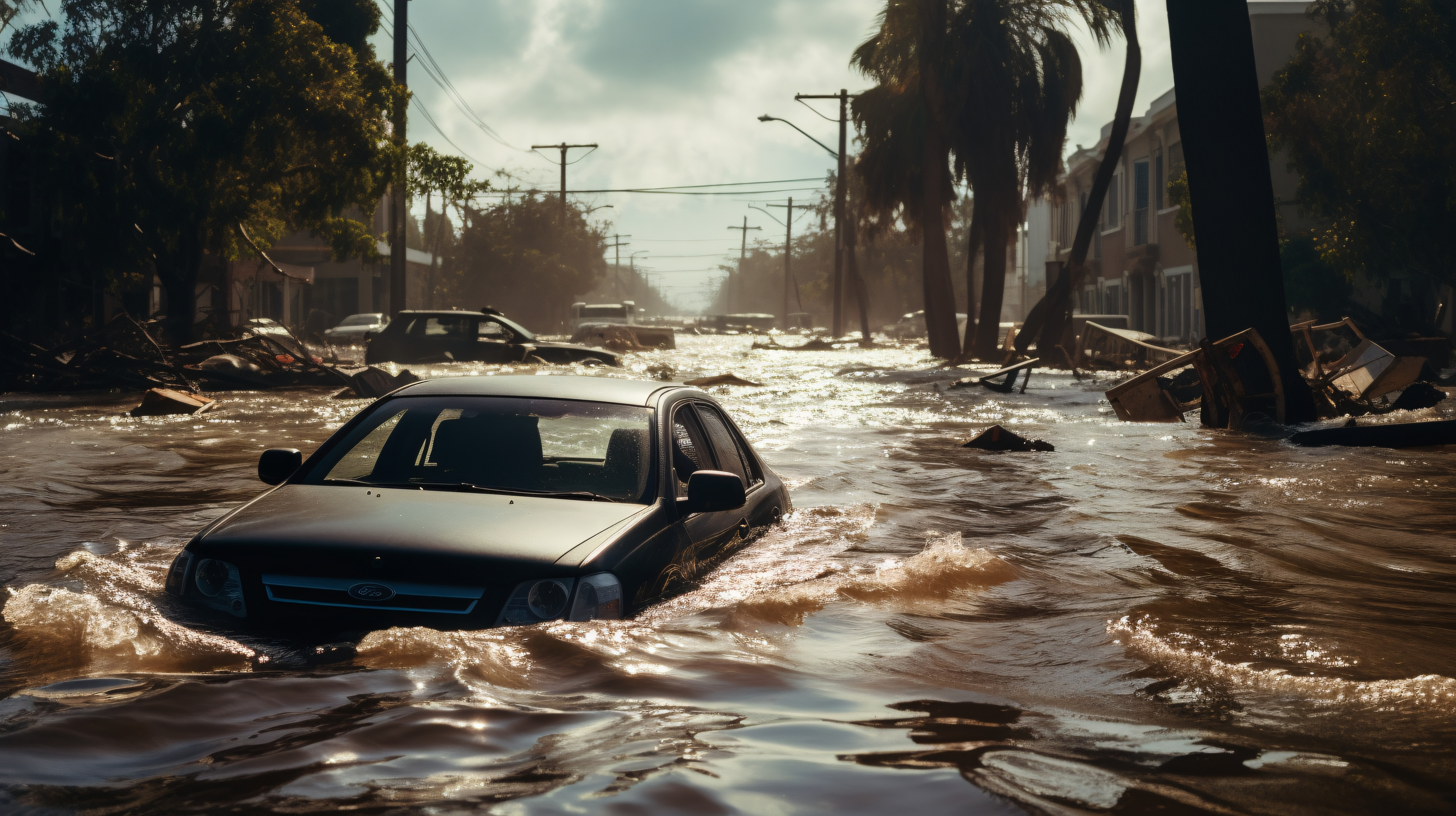 Une dépression chargée de pluie a inondé les Baléares. Image générée par l'IA. © TimeaPeter, Adobe Stock