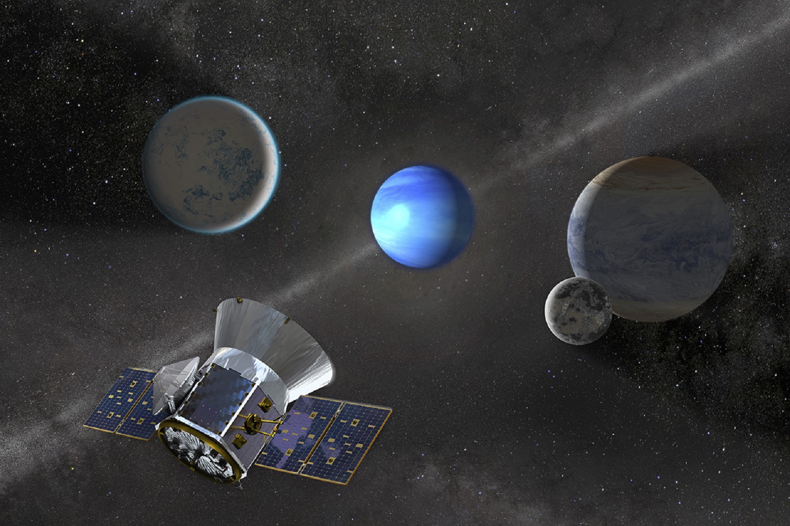 Le satellite Tess a découvert sa troisième exoplanète, HD 21749 b, et des volontaires ont aidé à identifier une planète de taille inhabituelle dans les données du télescope spatial Kepler, aujourd'hui à la retraite. © Nasa, MIT, Tess