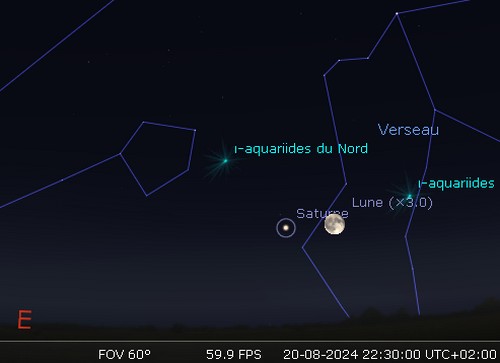 Maximum de l'essaim météoritique des iota-Aquarides nord