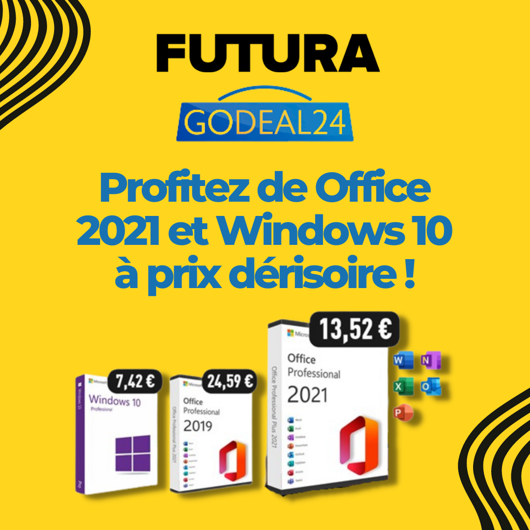 Derniers jours : obtenez Office 2021 et Microsoft Windows 10 à un prix dérisoire !