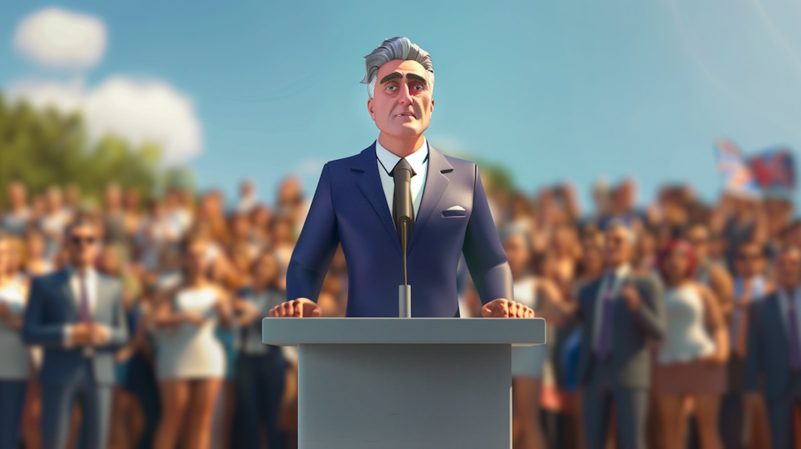 AI Steve, un candidat virtuel à l’élection générale au Royaume-Uni, et avatar de Steve Endacott. © AI Steve