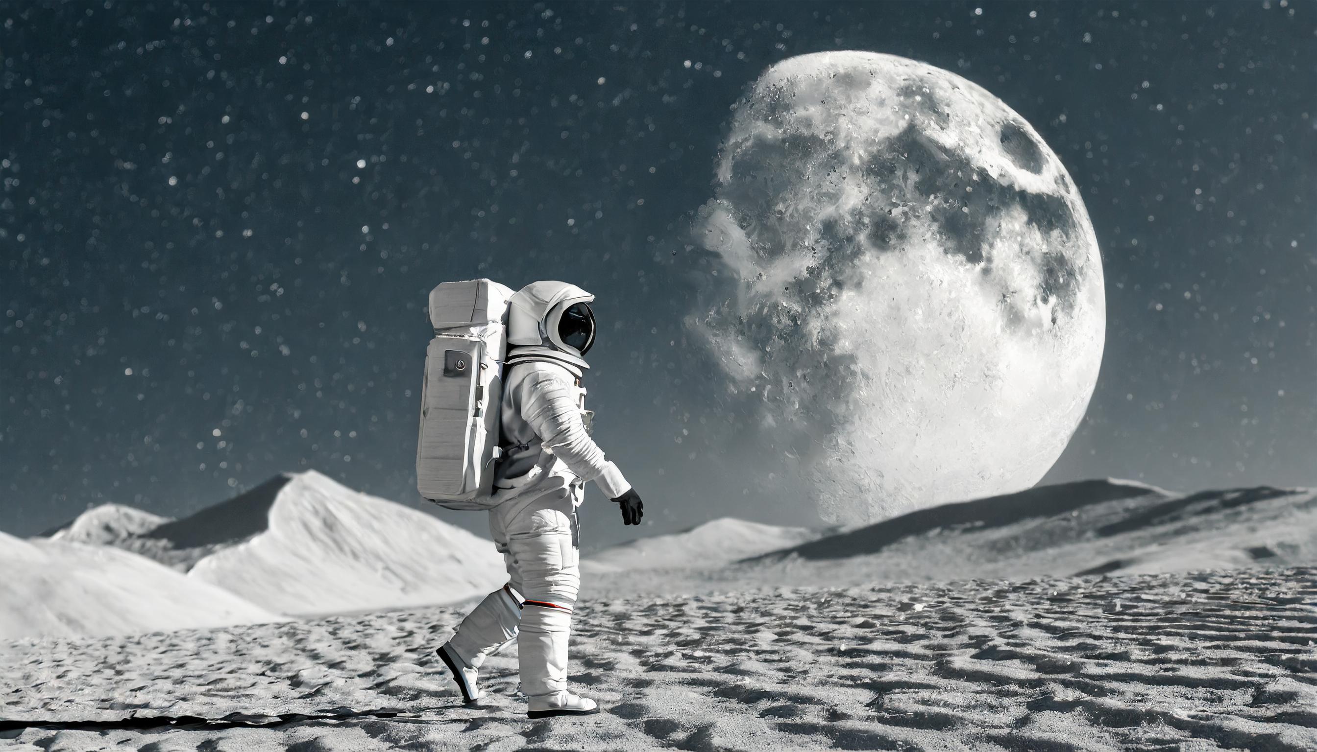 Le premier astronaute Artemis non-Américain sur la Lune sera un Japonais. © Illustration générée avec Adobe Firefly 