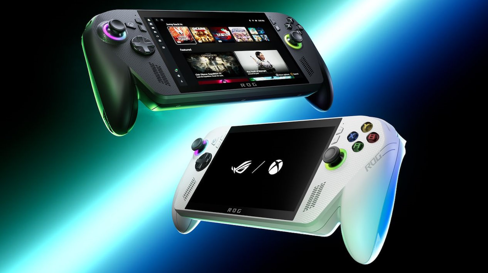 Les nouvelles consoles ROG Xbox Ally et Ally X qui sortiront en fin d’année. © Asus