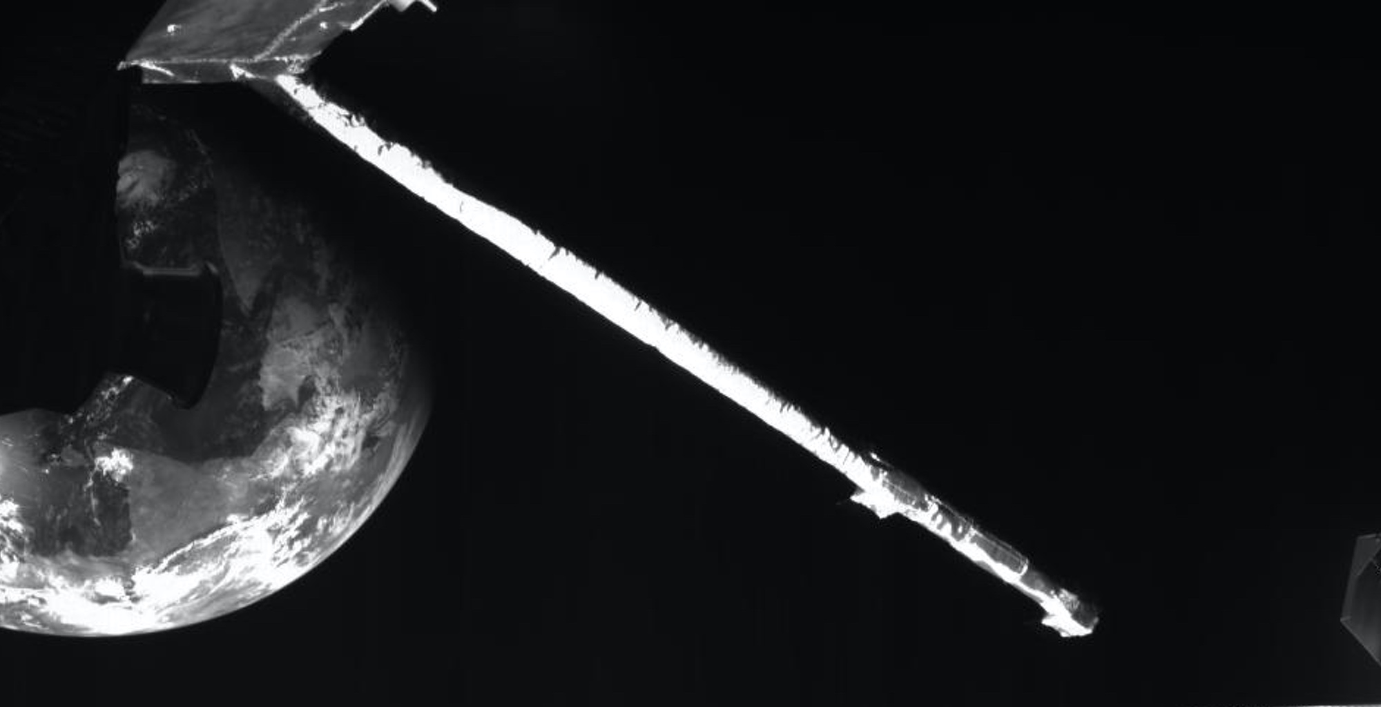 Photo prise par Bepi Colombo lors de son survol de la Terre, le 10 avril 2020. © ESA, BepiColombo, MTM, CC by-sa 3.0 IGO